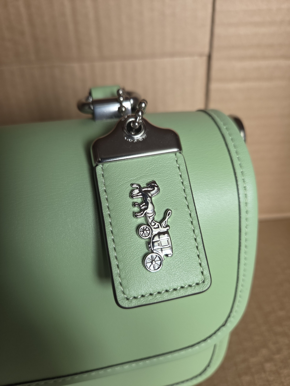 COACH Rogue Top Handle Pale Pistachio Bag - Picture 8 of 16